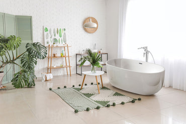 Bath mixer, freestanding, with shower set