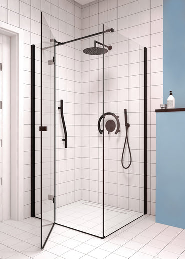 Wall-mounted grab bar, horseshoe-shaped - 2in1