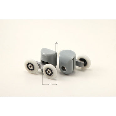 Upper rollers, double, for 5 mm glass - FI 25 mm