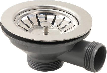 3.5” body with strainer, for steel sink drain trap