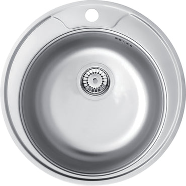 Steel sink, 1-bowl