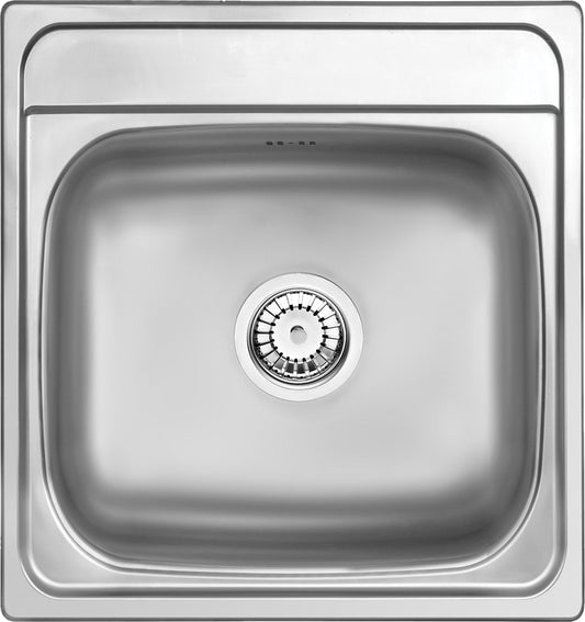 Steel sink, 1-bowl