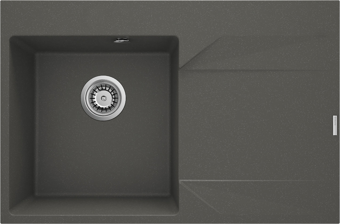 Granite sink, 1-bowl with drainer - right