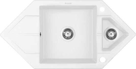 Granite sink, 1.5-bowl with drainer - Space-Saver