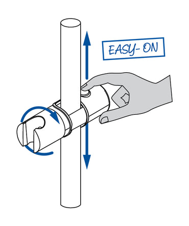 Hand shower bracket, for the sliding bar