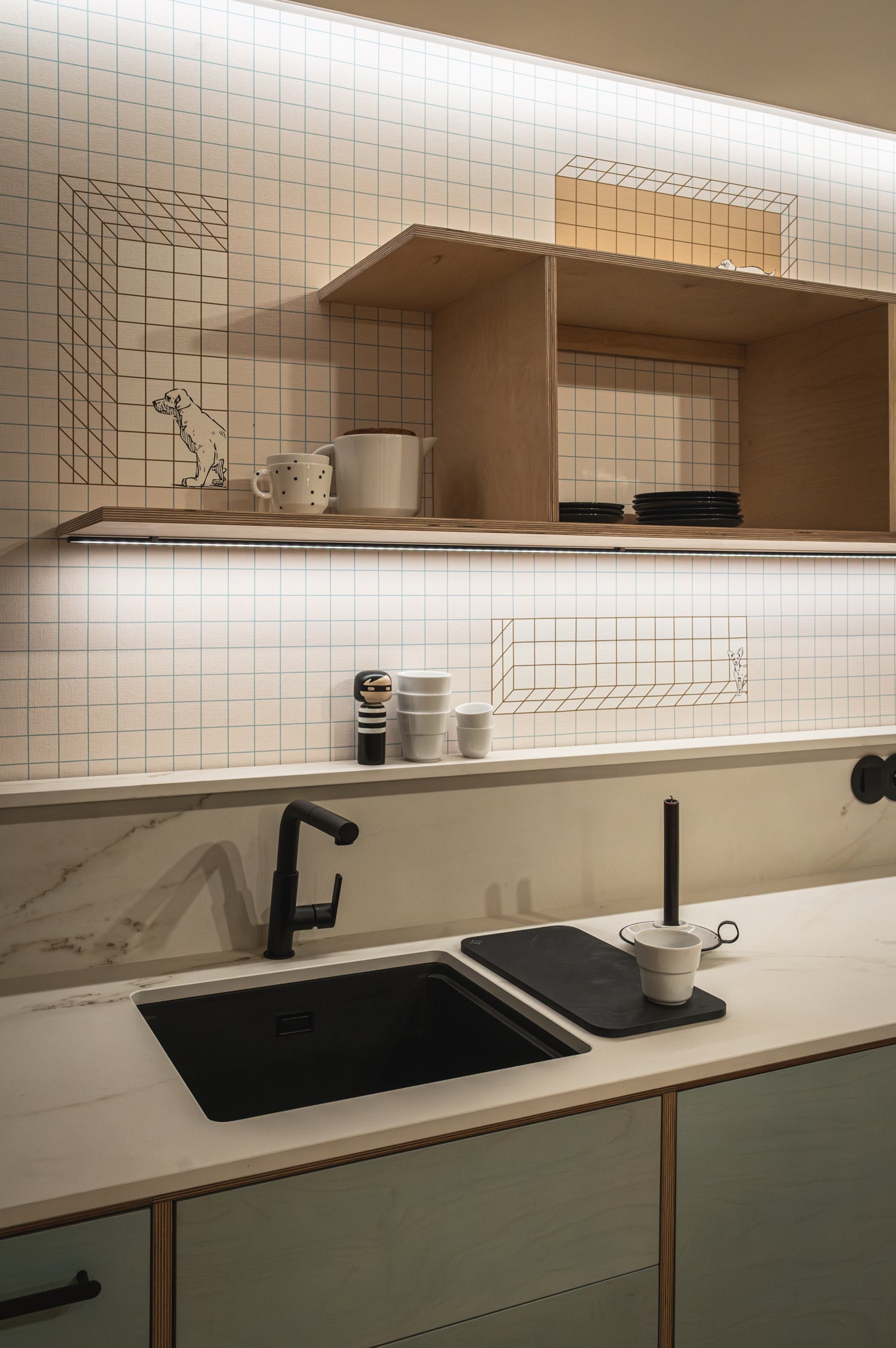 Kitchen tap, with pull-out spout