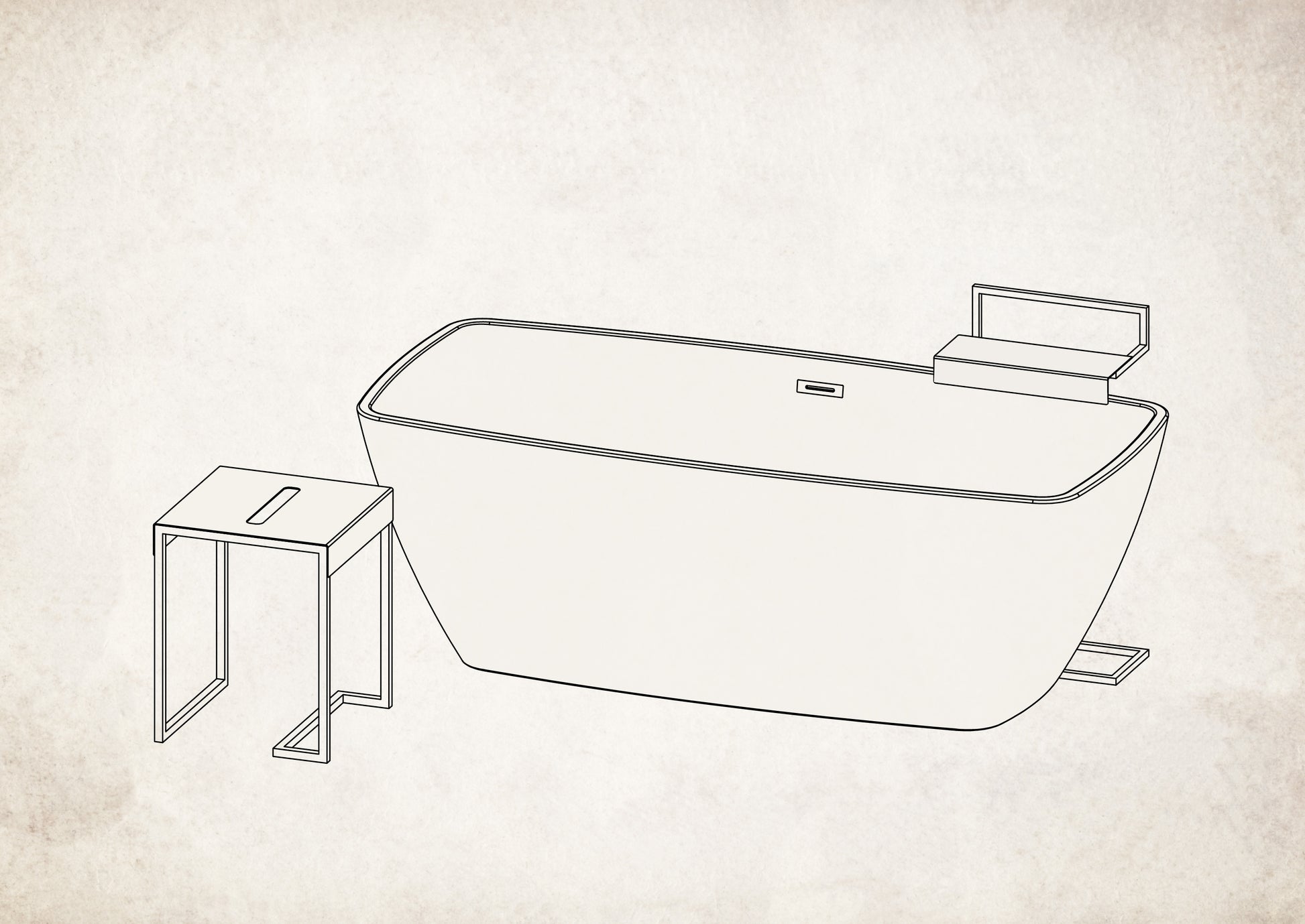 Floor-standing hanger, with shelf