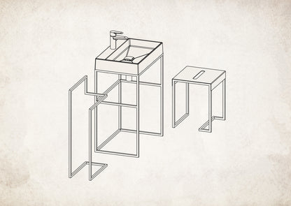 Stool - bathroom table