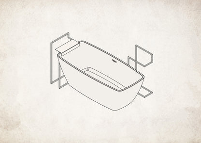 Floor-standing hanger, double