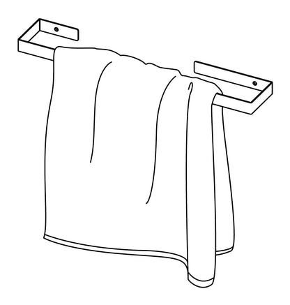 Wall-mounted hanger, for towels - 60 cm