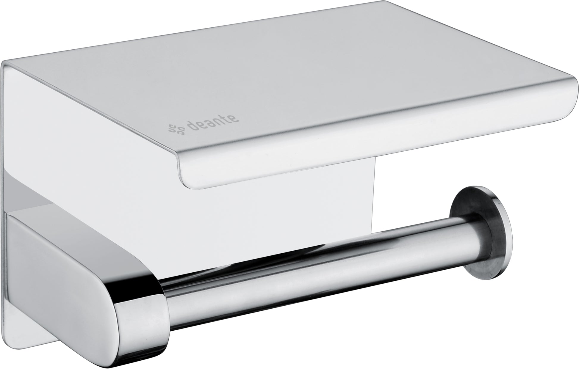 Toilet paper holder, wall-mounted - with shelf