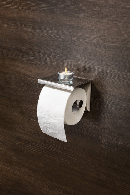 Toilet paper holder, wall-mounted - with shelf