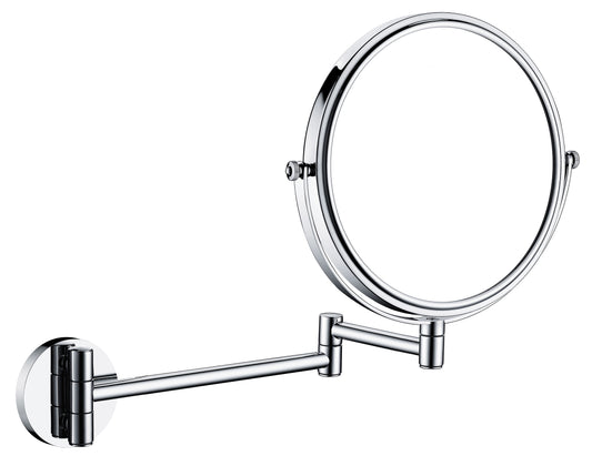 Cosmetic mirror, on extension arm - two-sided