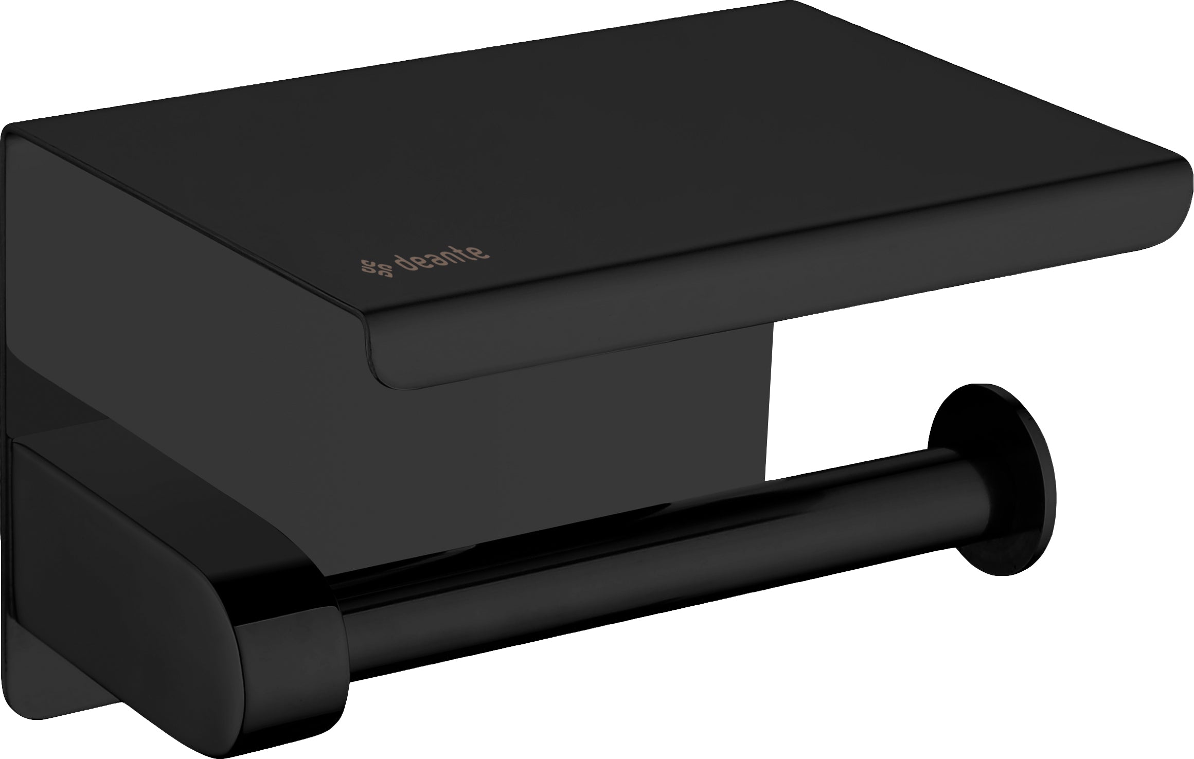 Toilet paper holder, wall-mounted - with shelf