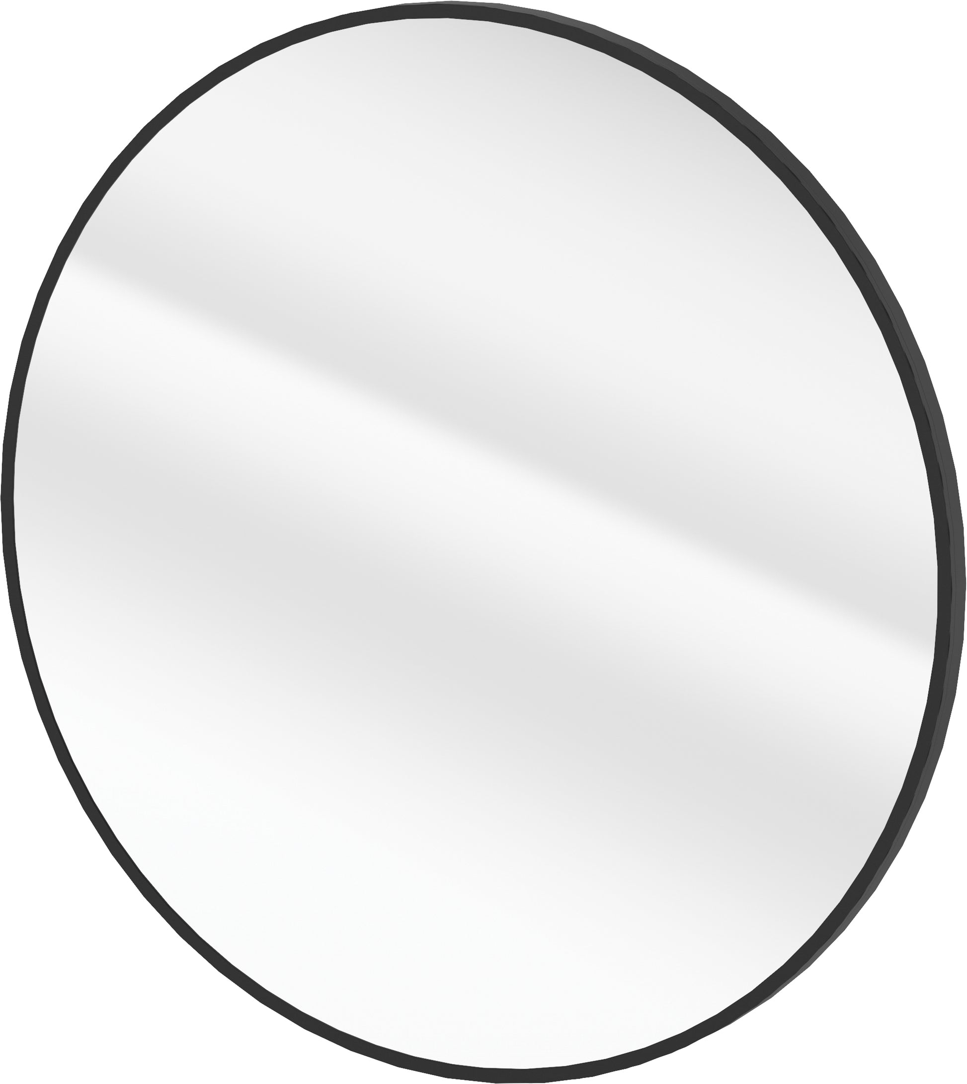 Mirror, hanging, in a frame - round