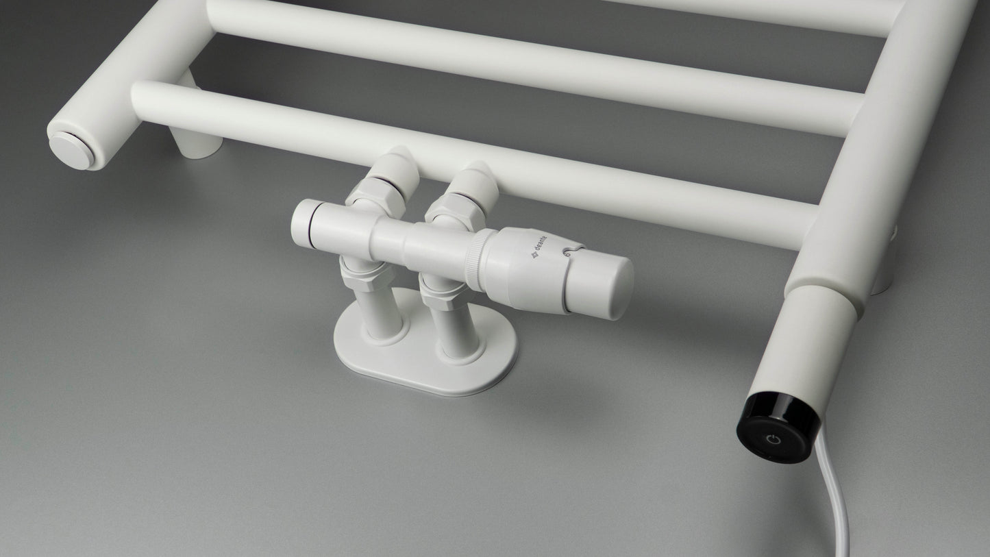 Thermostatic valve, for bathroom heater - right