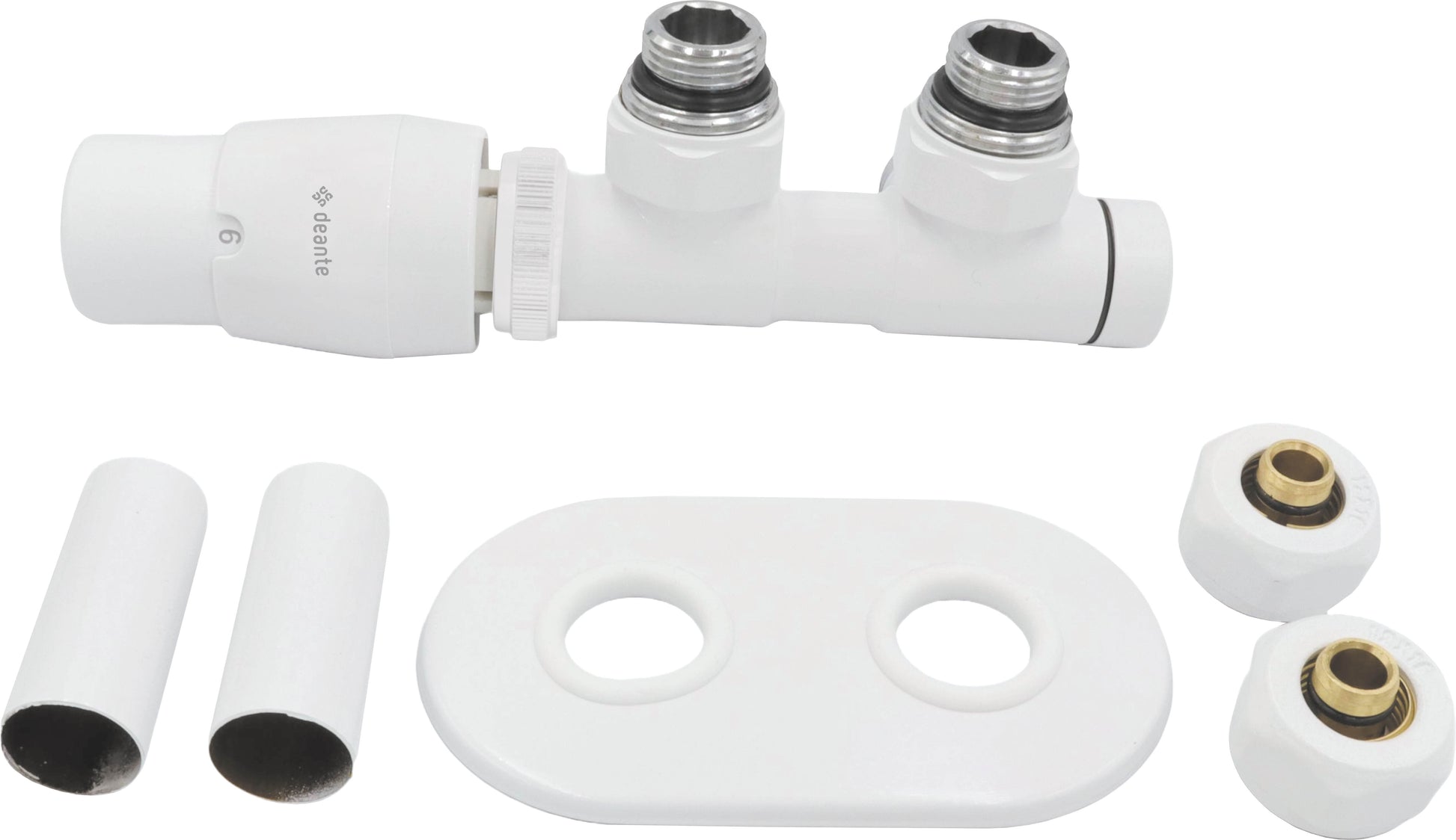 Thermostatic valve, for bathroom heater - left