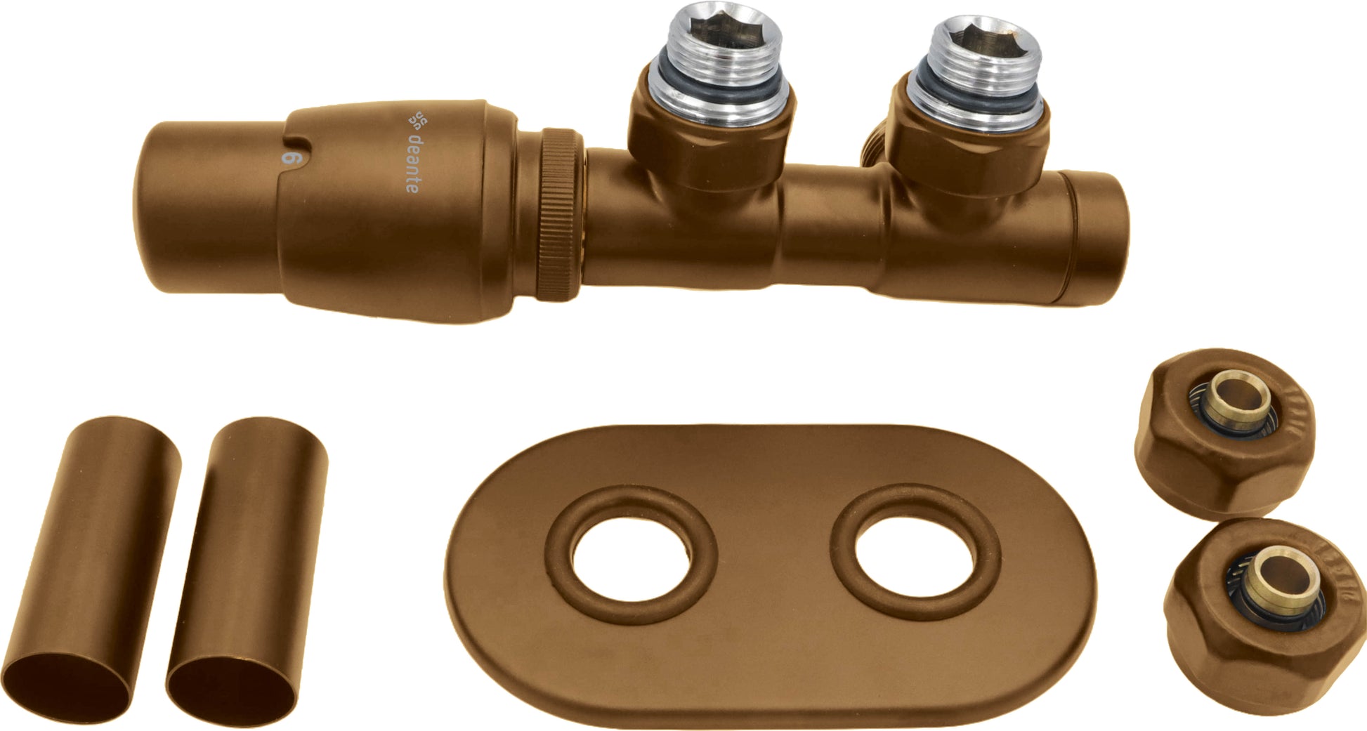 Thermostatic valve, for bathroom heater - left