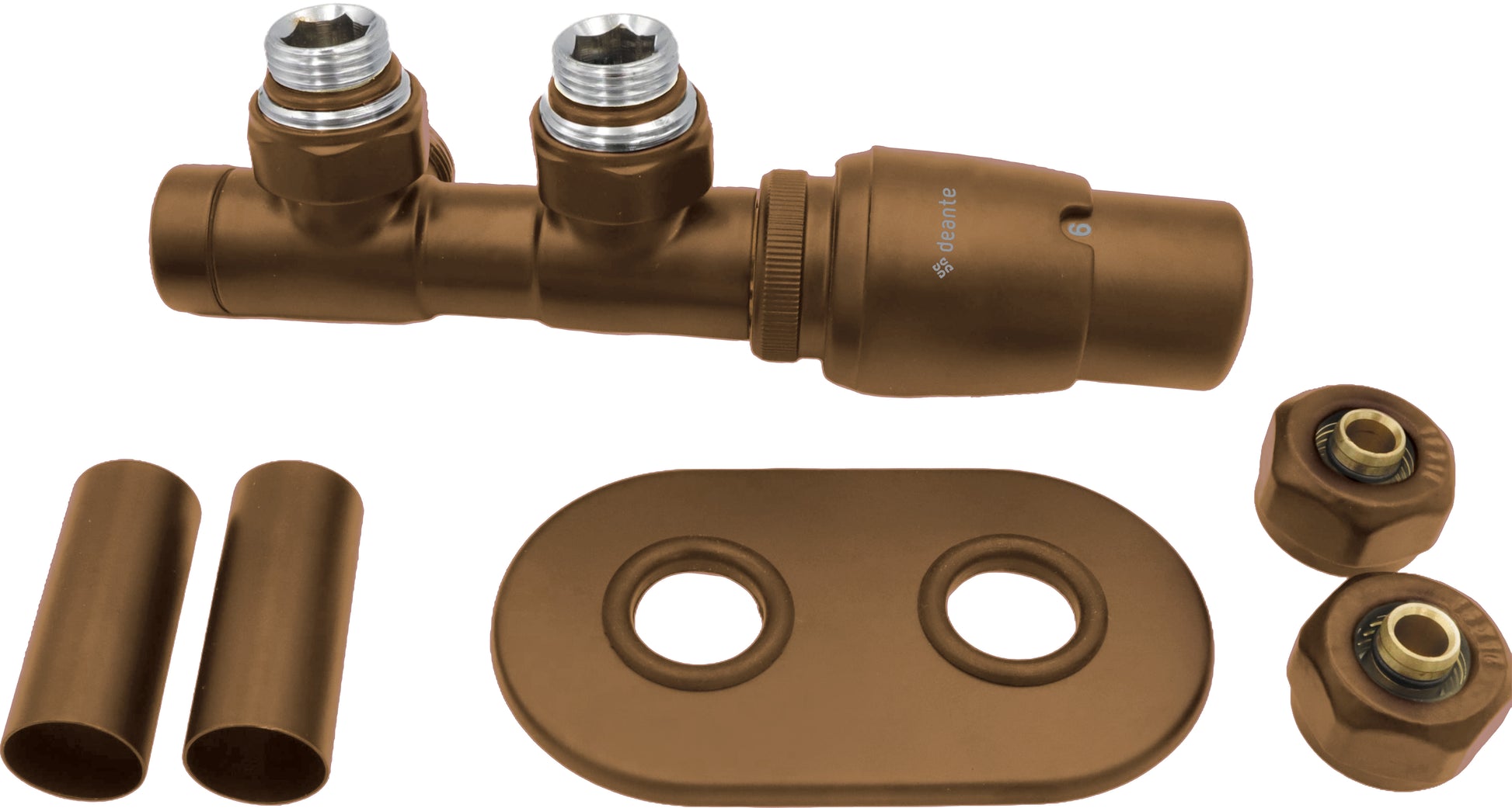 Thermostatic valve, for bathroom heater - right