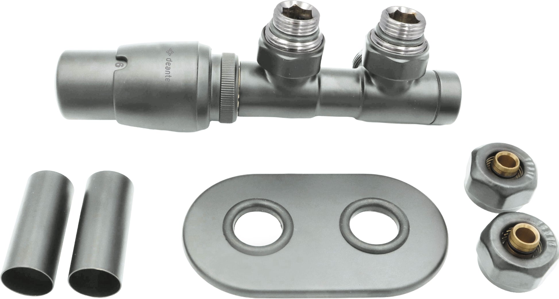Thermostatic valve, for bathroom heater - left