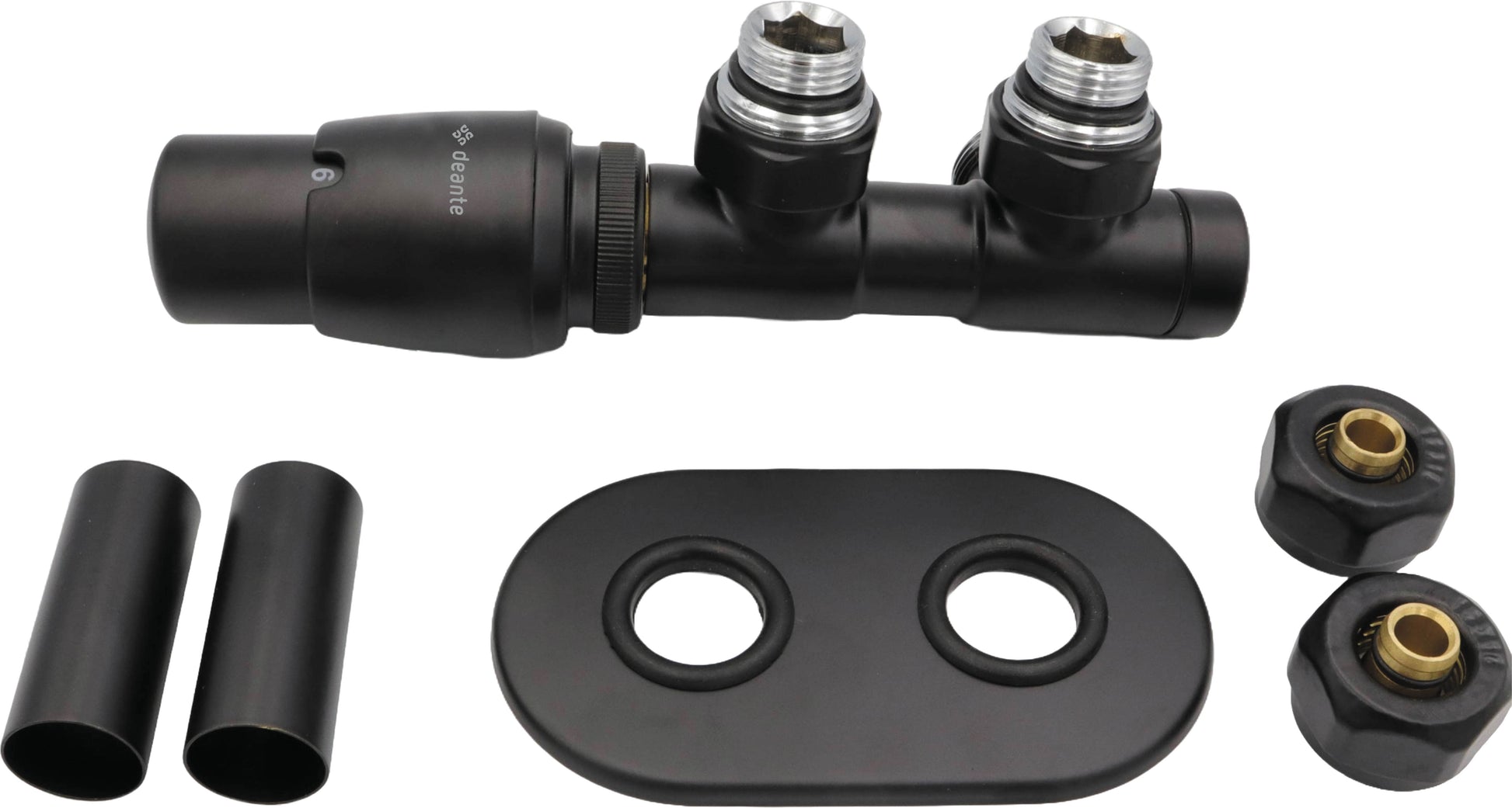 Thermostatic valve, for bathroom heater - left