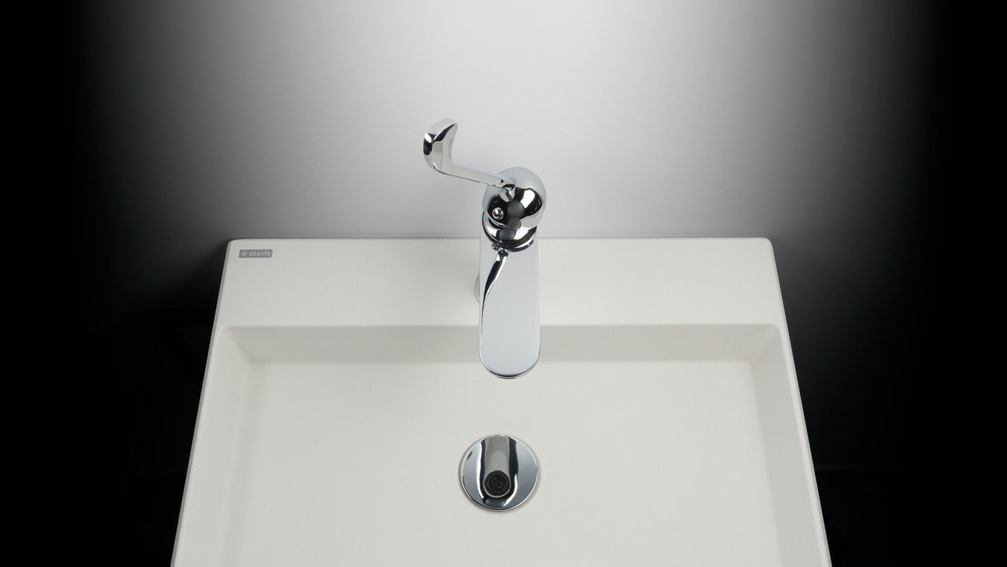 Granite washbasin, countertop, with tap shelf - 500x400 mm