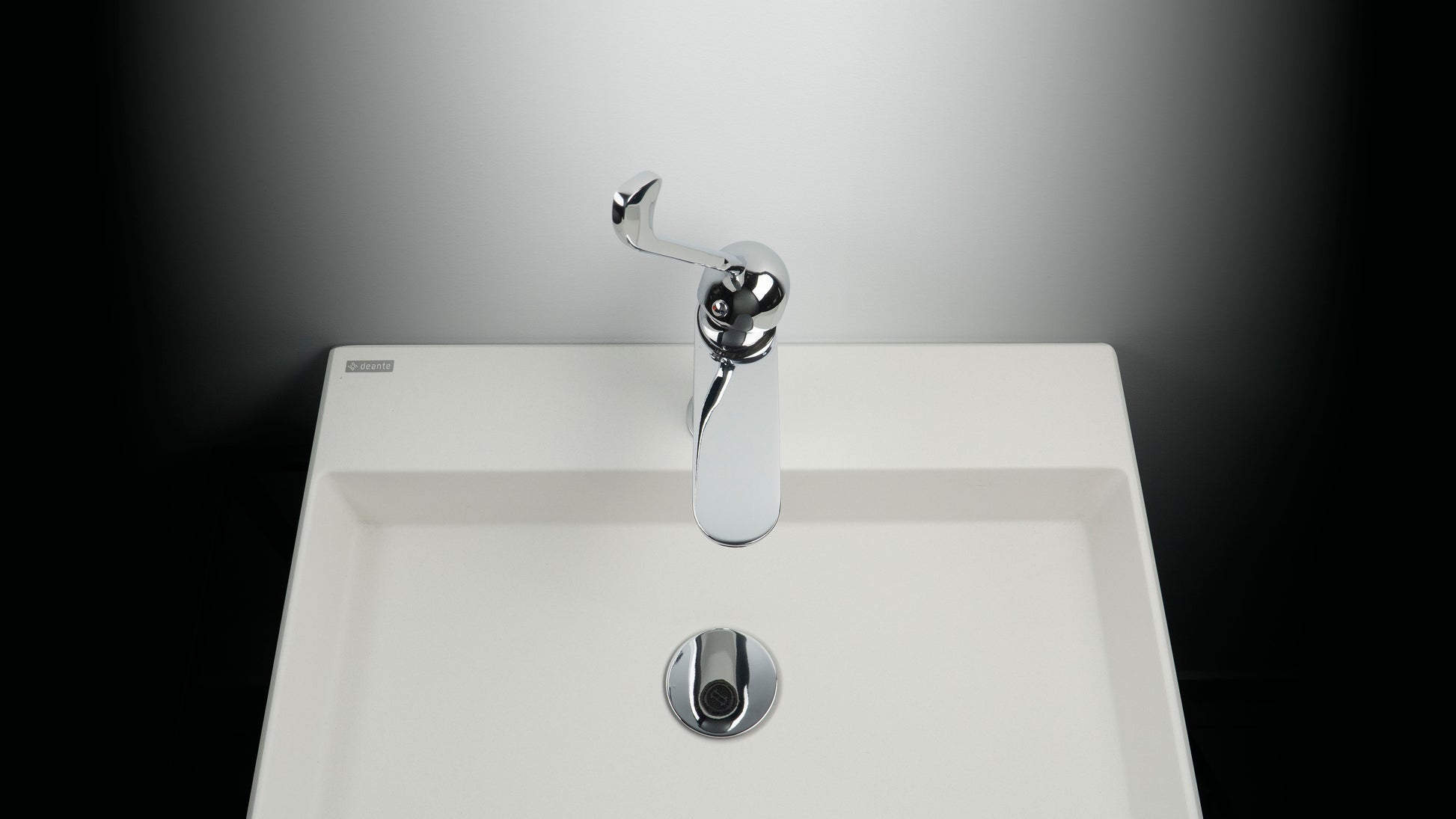 Granite washbasin, countertop, with tap shelf - 500x400 mm