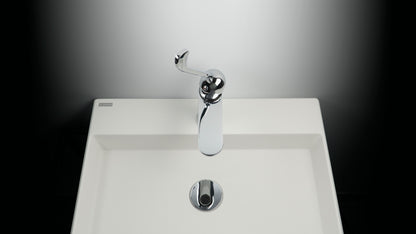 Granite washbasin, countertop, with tap shelf - 500x400 mm