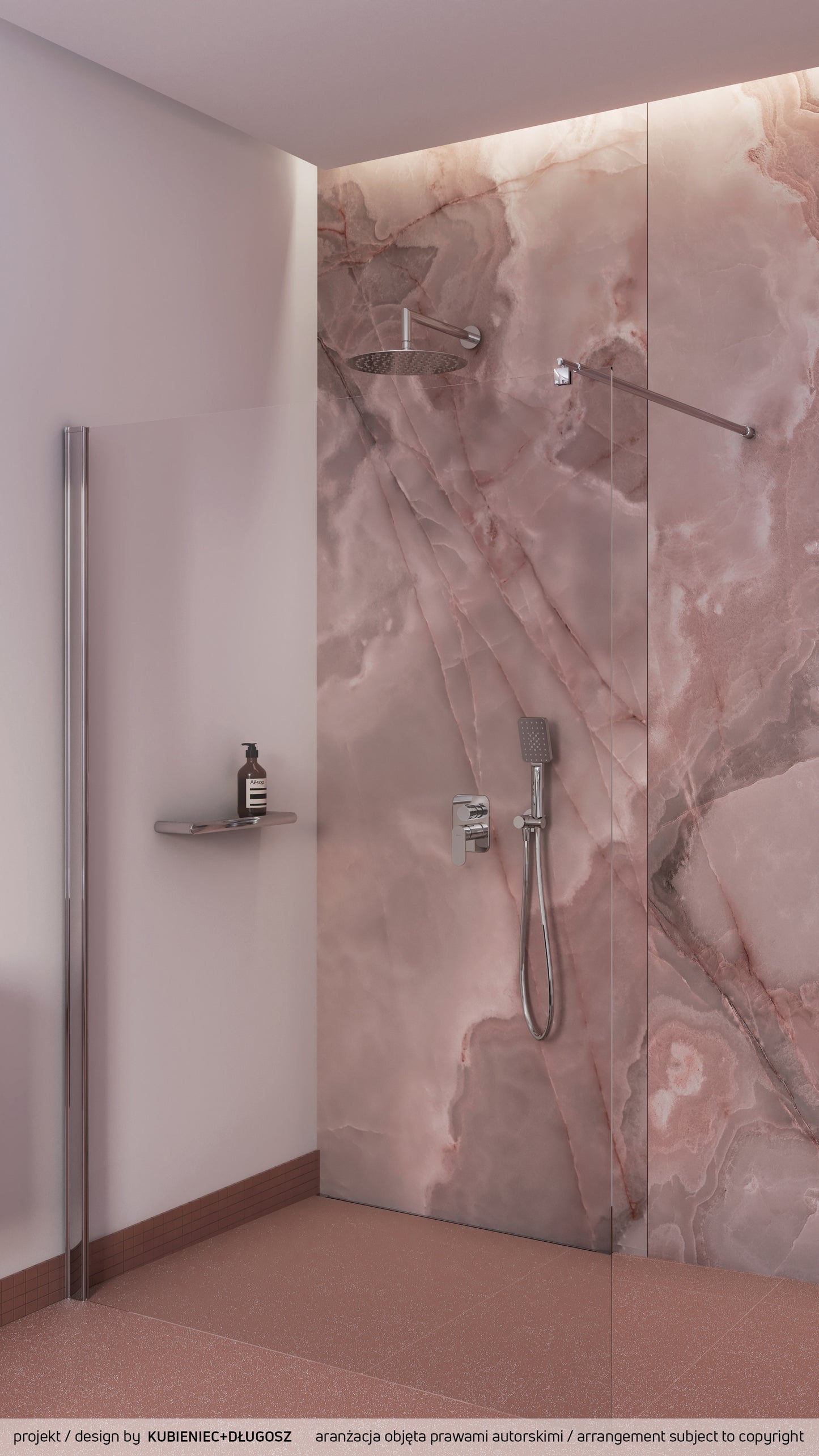 Concealed shower set