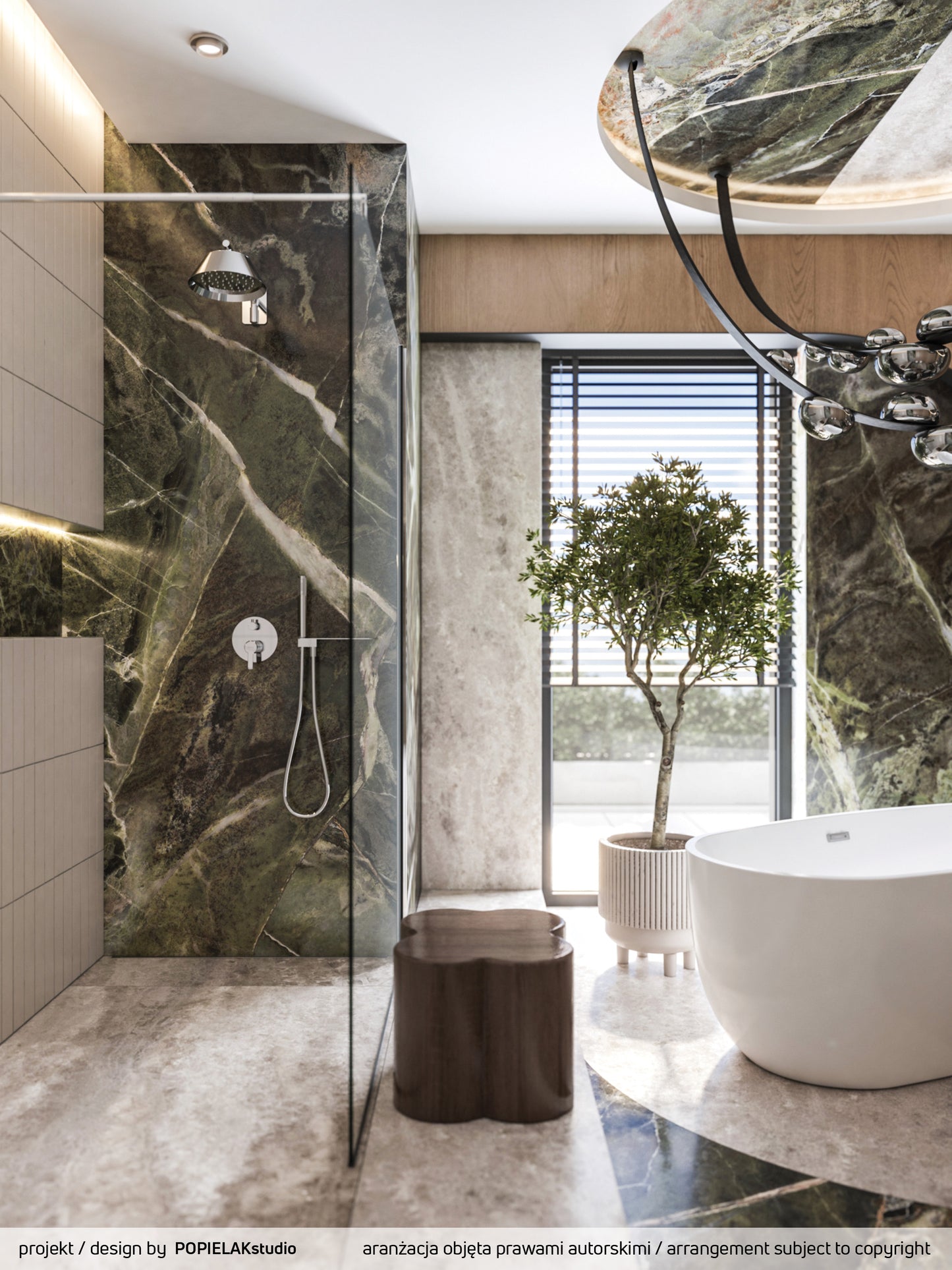 Shower wall / walk-in, Kerria Plus system - 120 cm