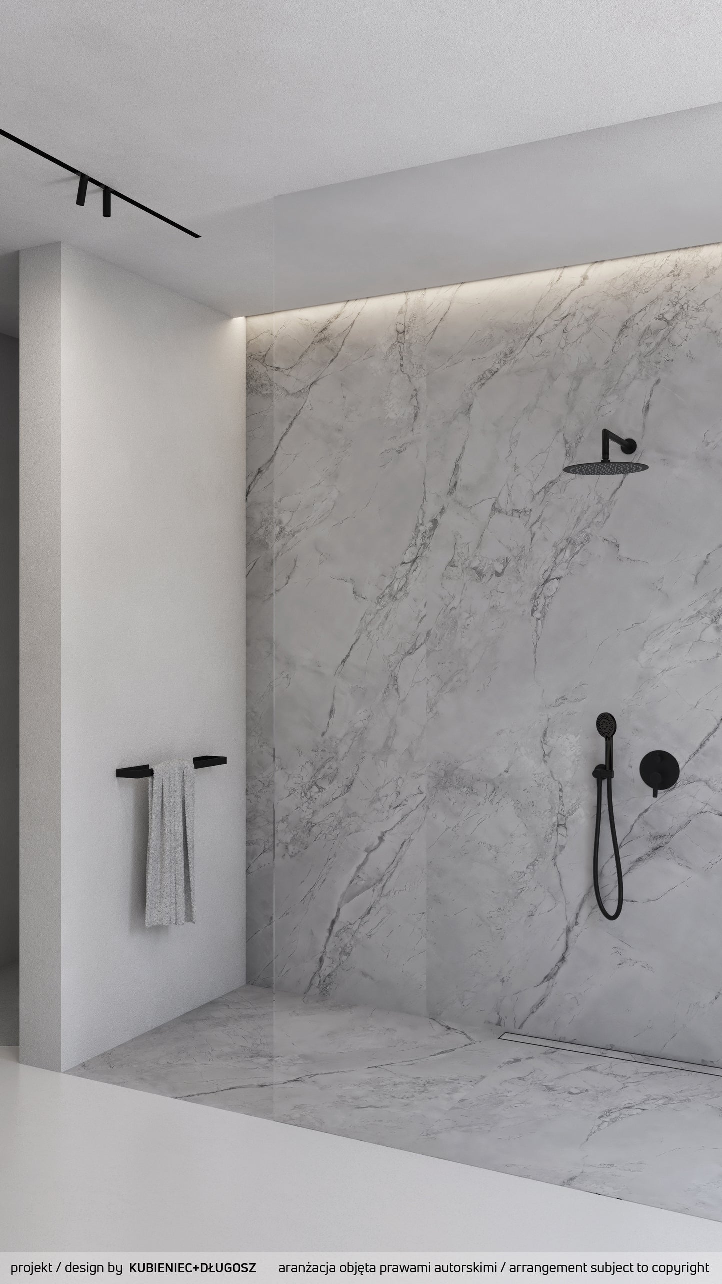 Concealed shower set