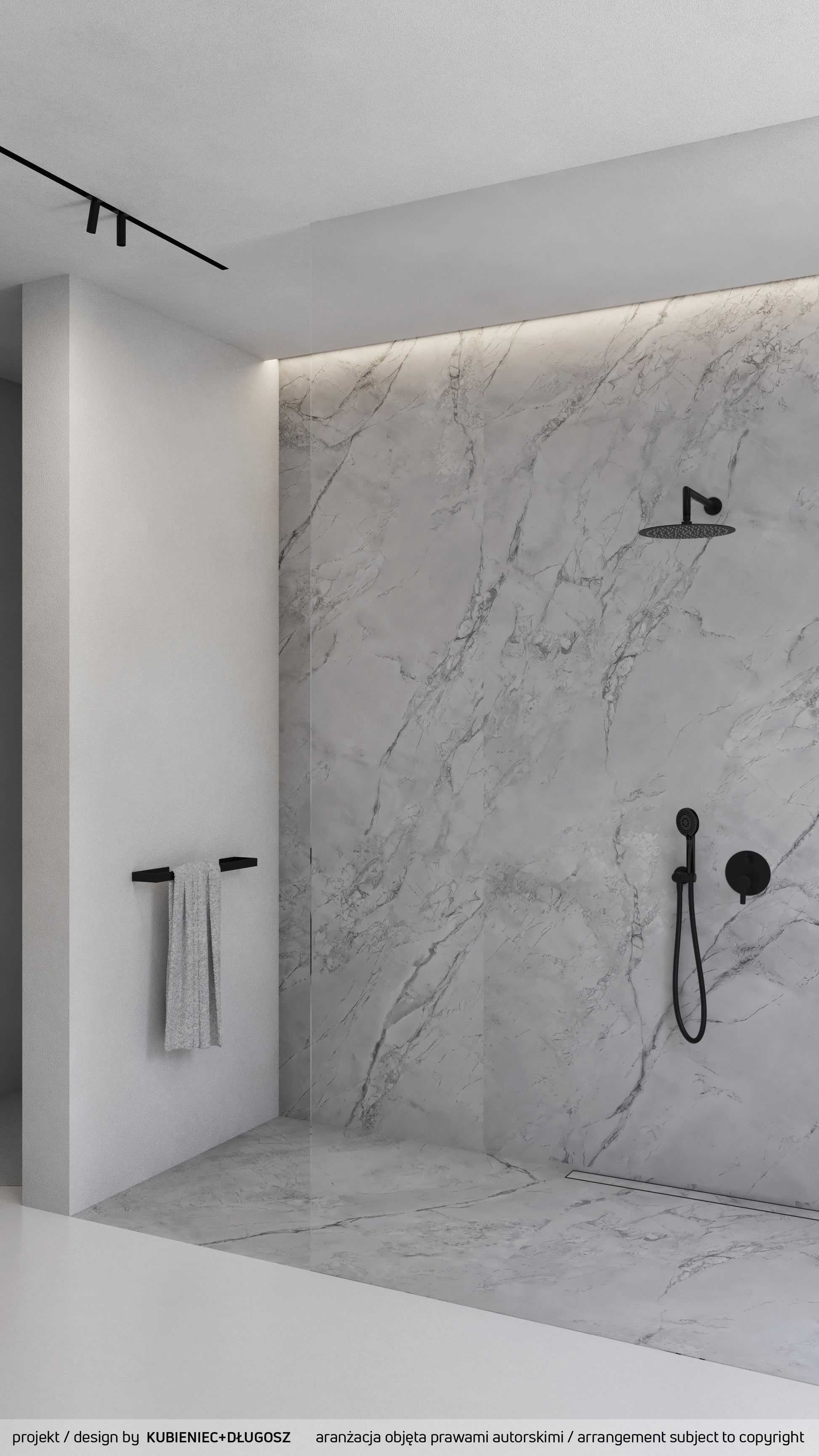 Concealed shower set