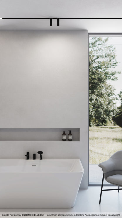 Acrylic bathtub, back-to-wall/freestanding, rectangular - 160 cm