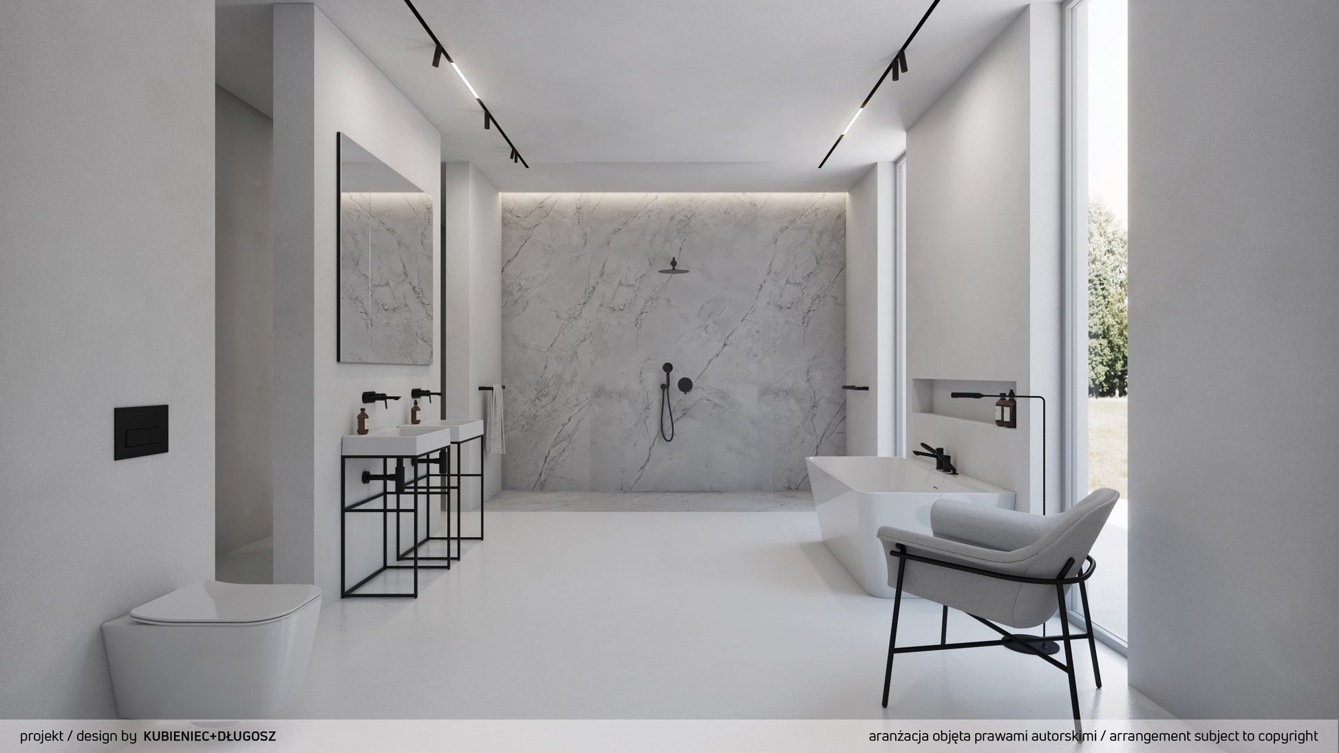 Acrylic bathtub, back-to-wall/freestanding, rectangular - 160 cm