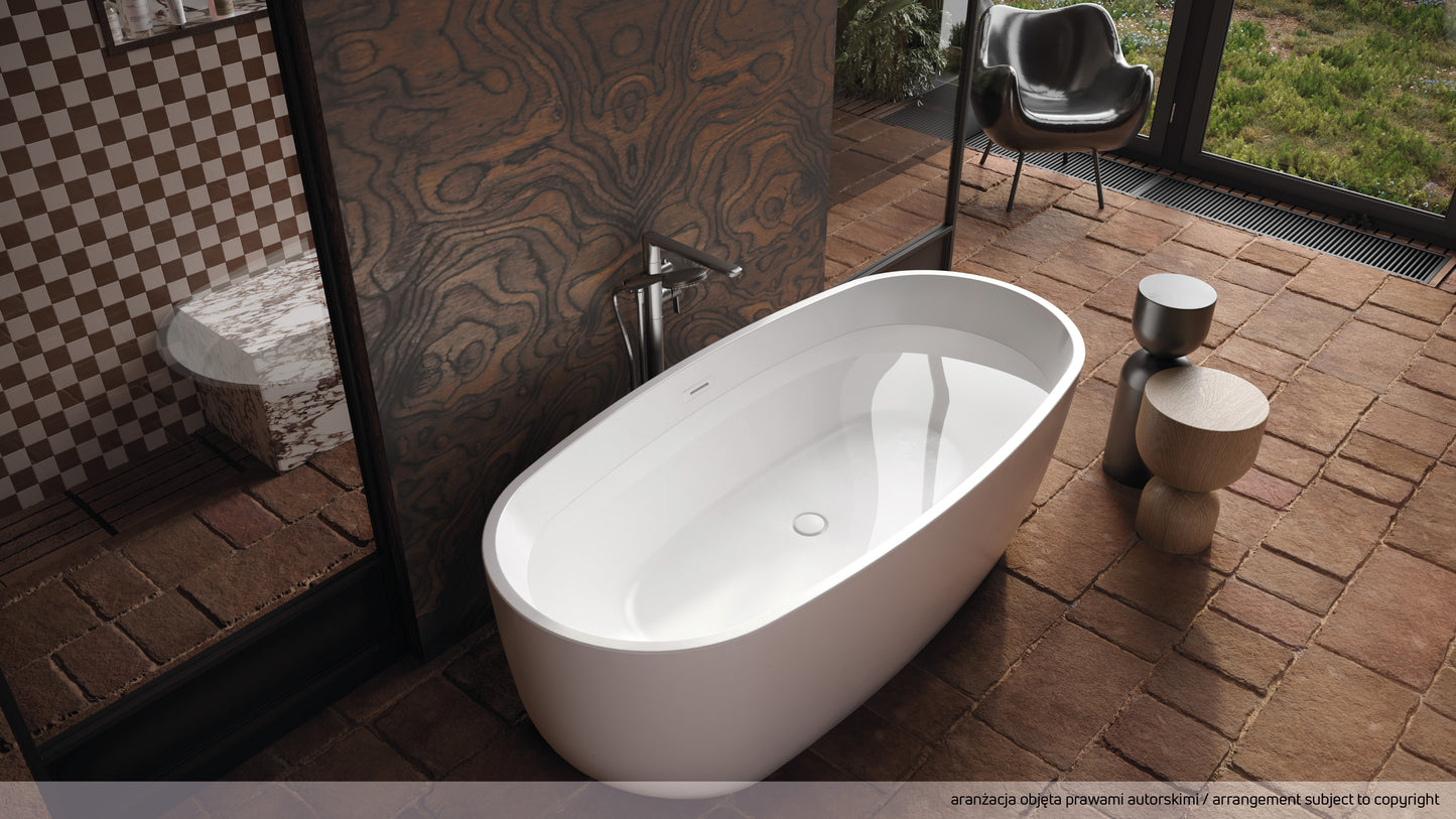 Bath mixer, freestanding, with shower set