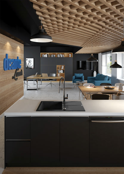 Kitchen tap, with elastic spout - 2 stream types