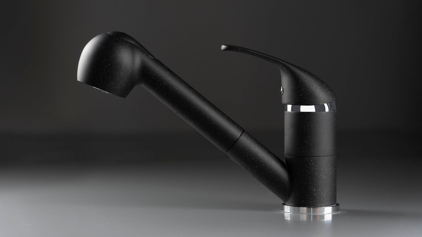 Kitchen tap, with pull-out spout - 2 stream types