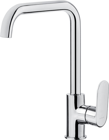 Kitchen tap, with rectangular spout