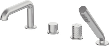 Bath mixer, 4-hole, with shower set
