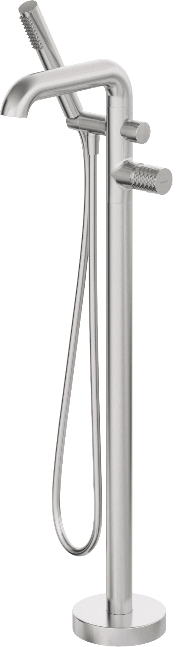 Bath mixer, freestanding, with shower set