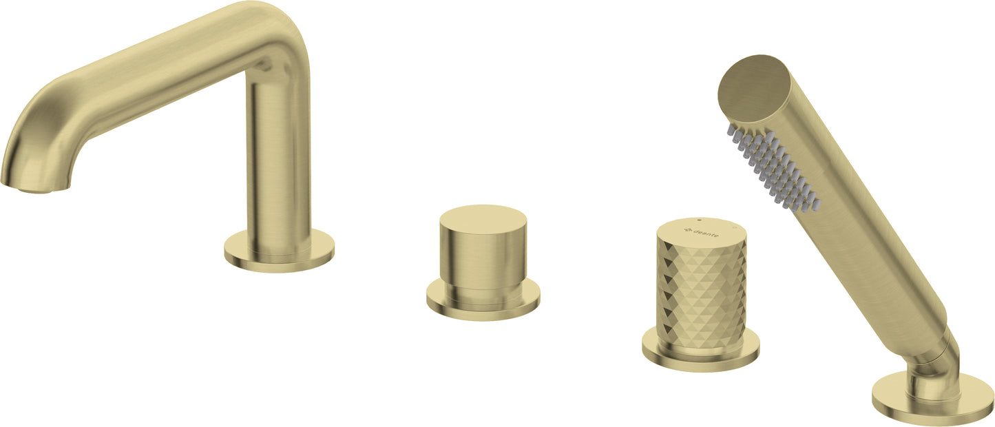 Bath mixer, 4-hole, with shower set