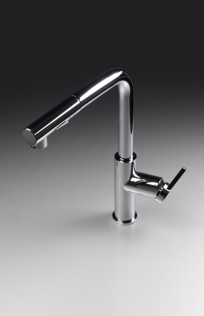 Kitchen tap, with pull-out spout