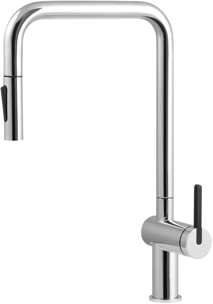 Kitchen tap, with pull-out spout