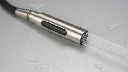 Kitchen tap, with pull-out spout