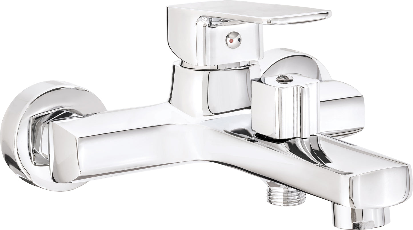 Bath mixer, wall-mounted