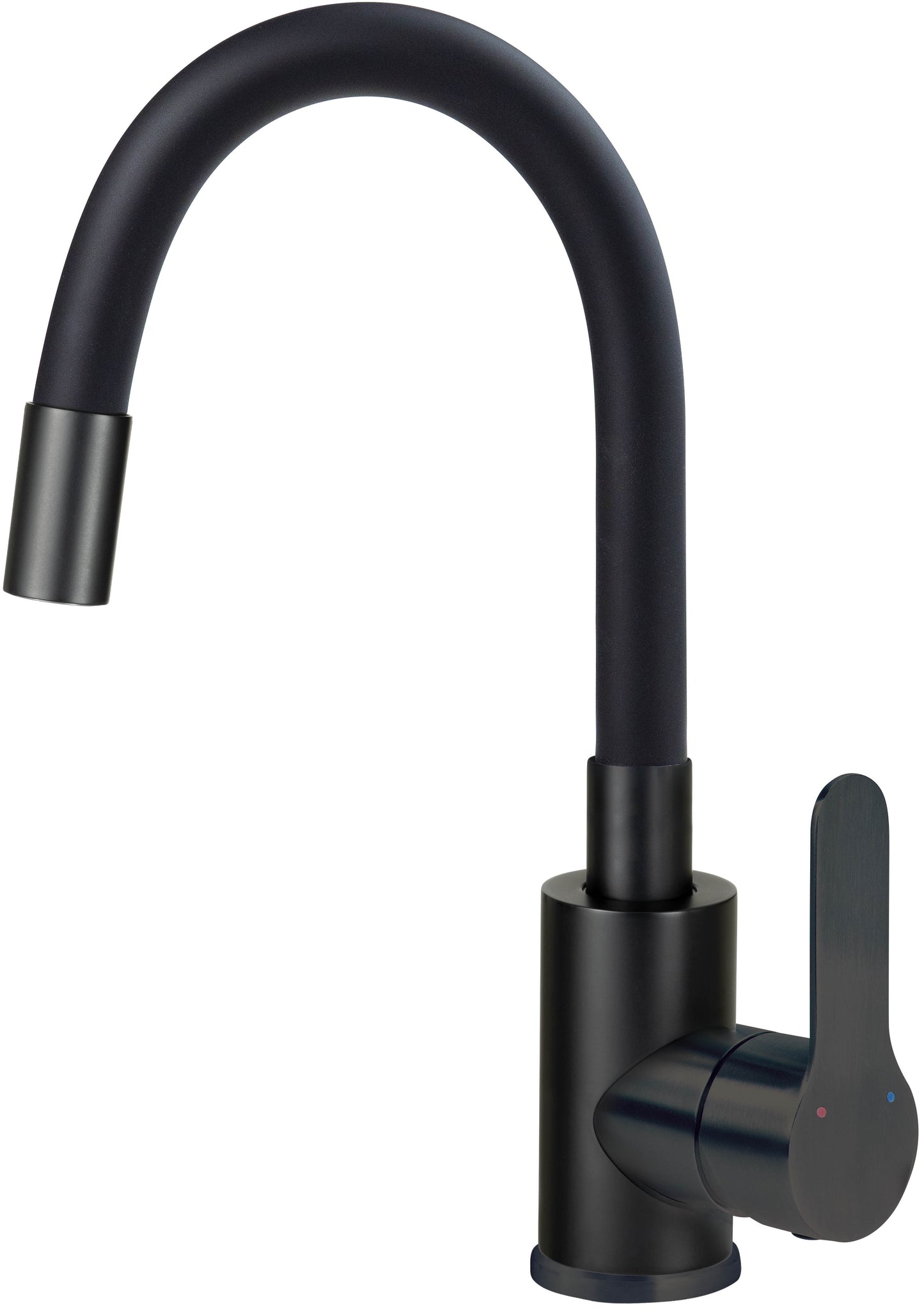 Washbasin tap, with bendable spout