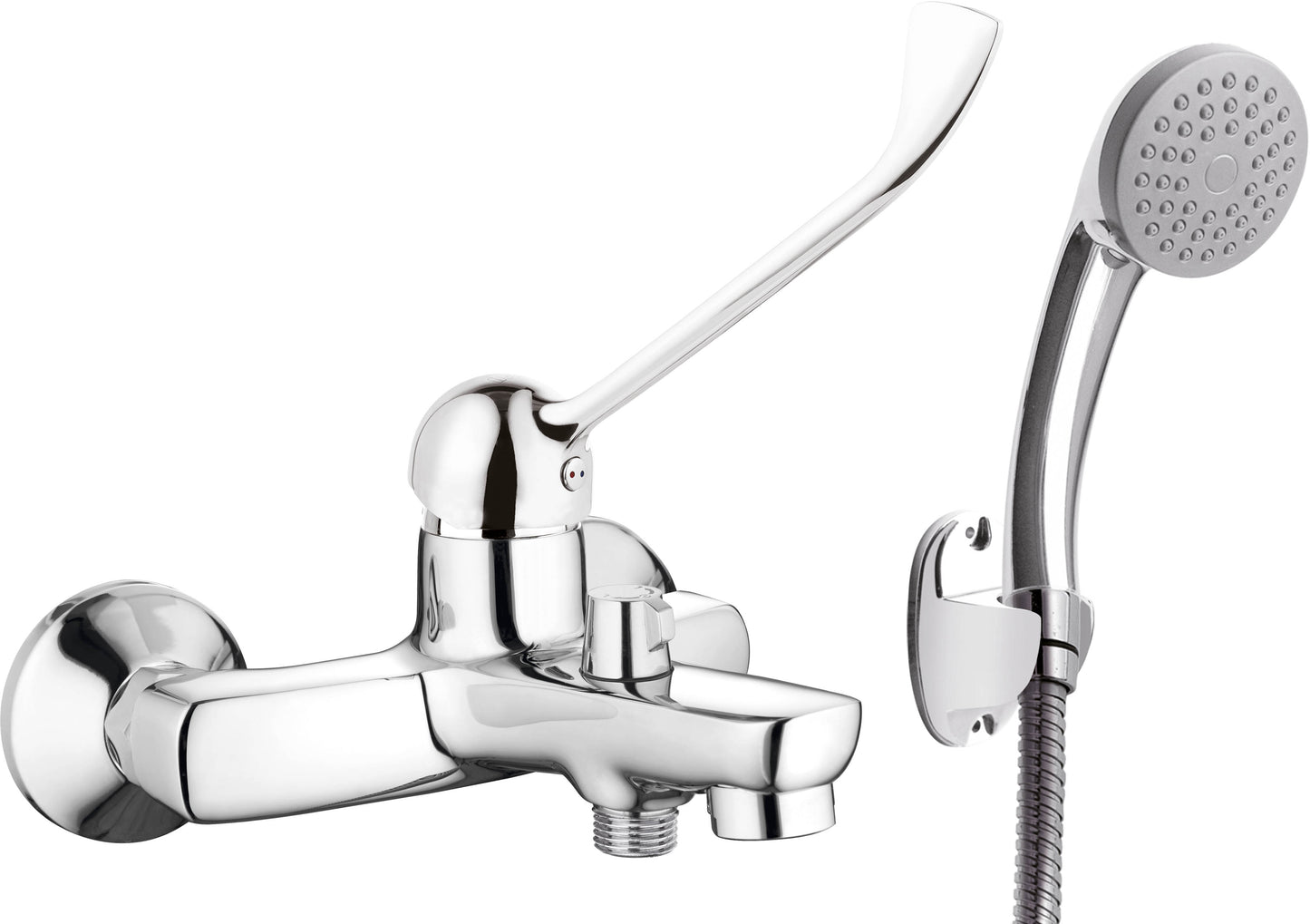 Bath mixer, with shower set, with Clinic lever