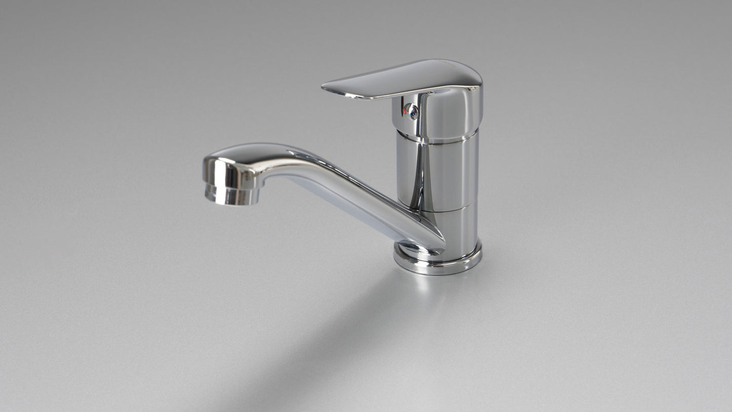 Washbasin tap, with swivel spout