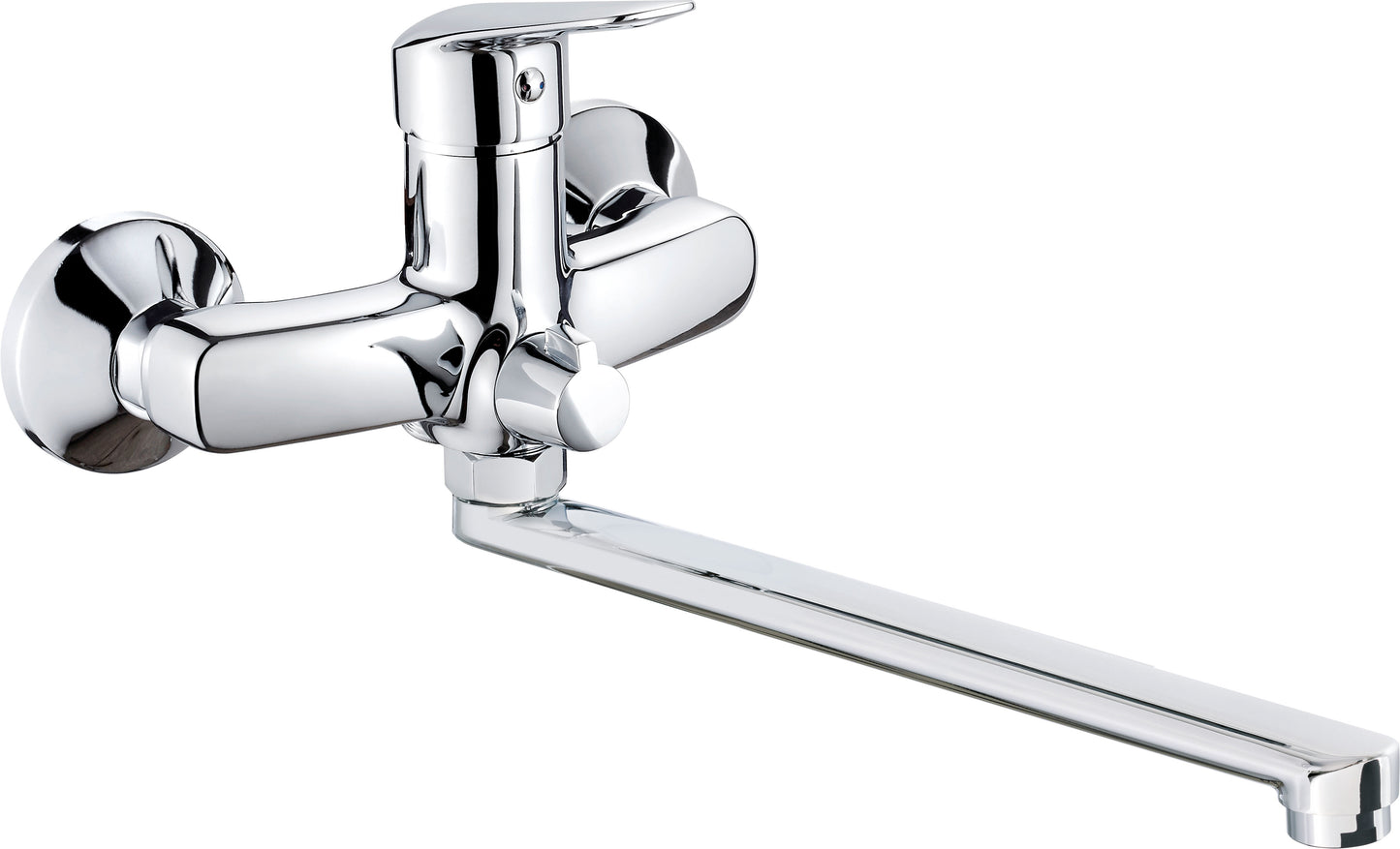 Washbasin tap, wall-mounted, with elongated spout - hose connection