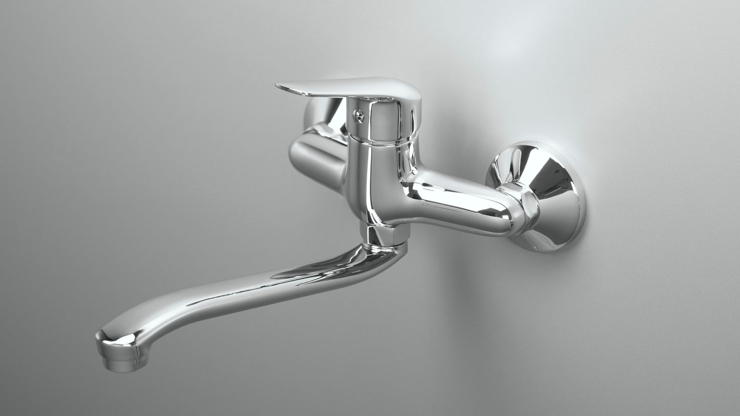 Kitchen tap, wall-mounted